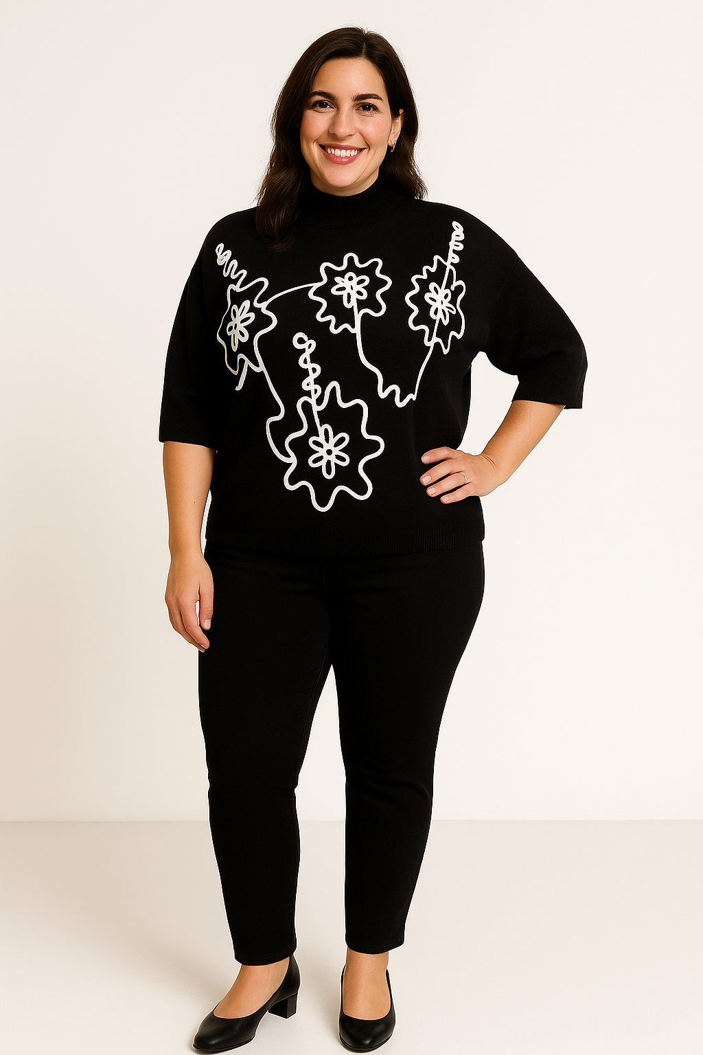 Suéter cuello chimenea